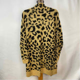 BP Women's Size S Tan Leopard Cardigan
