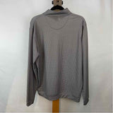 peter millar Men's Size L Taupe Houndstooth Long Sleeve Shirt