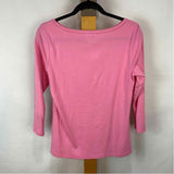 Talbots Women's Size S Pink Solid Long Sleeve Shirt