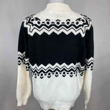 Ann Taylor Women's Size S Black Fair Isle Sweater