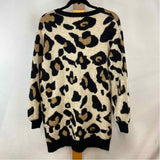 Vici Women's Size S Beige Animal Print Sweater