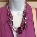 Purple Beaded Necklace - Gild the Lily