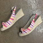 Naturalizer Striped Wedges, Size 9.5 - Gild the Lily