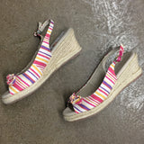 Naturalizer Striped Wedges, Size 9.5 - Gild the Lily