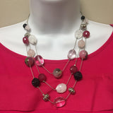 Pink Layered Necklace - Gild the Lily